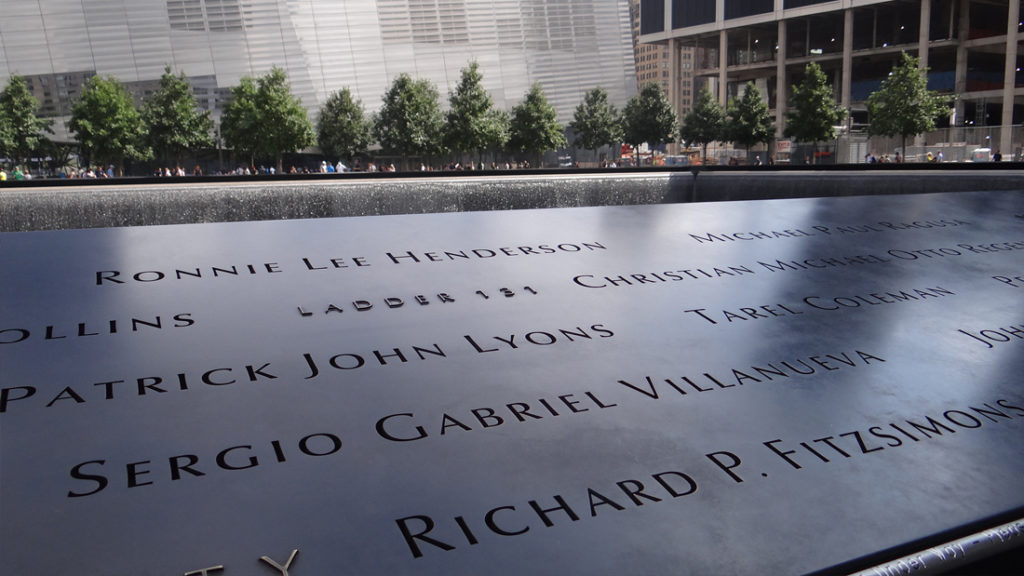 Sergio Gabriel Villanueva vereeuwigd in het 9/11 Memorial