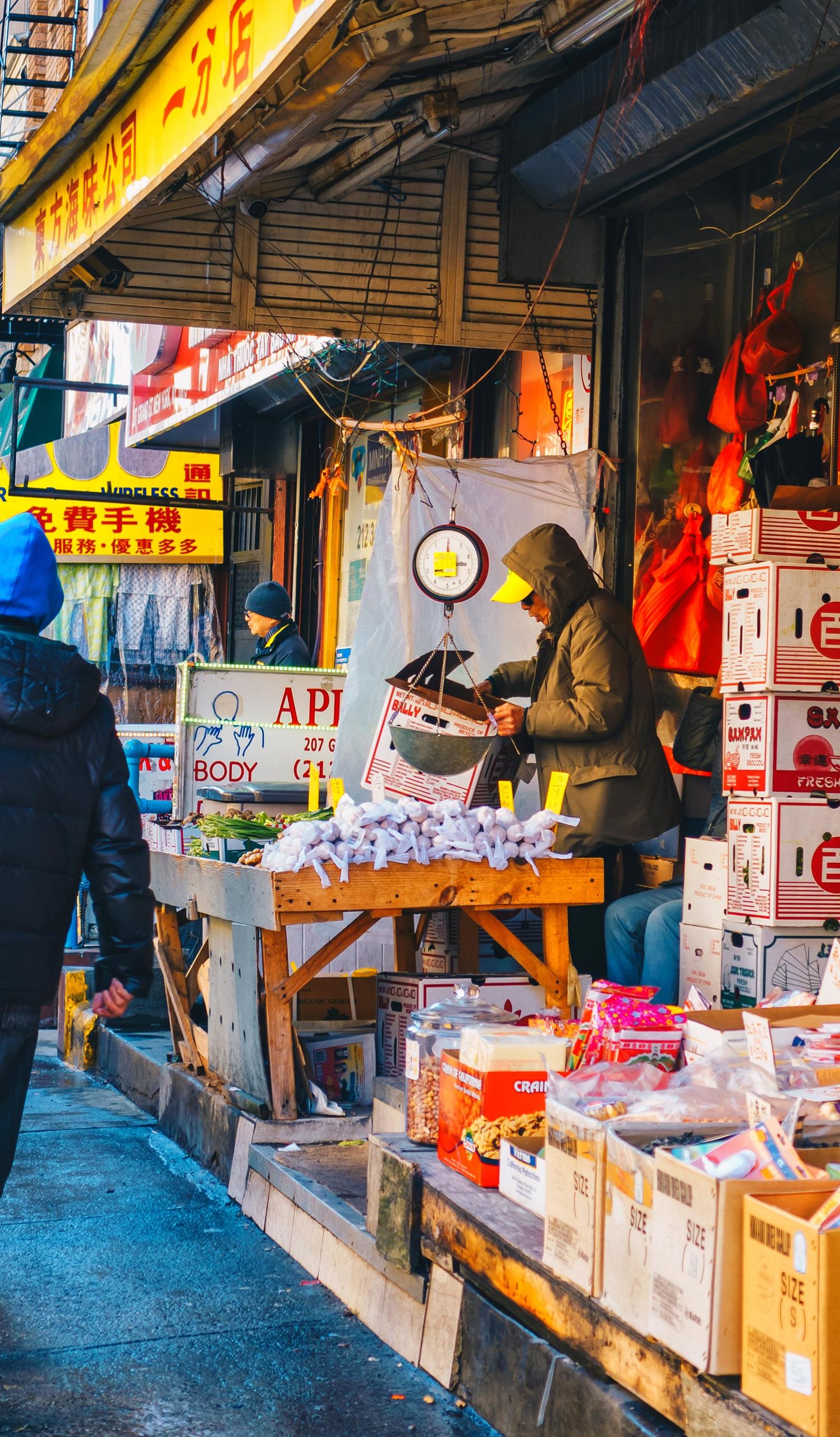 Chinese straatmarkt in Chinatown New York