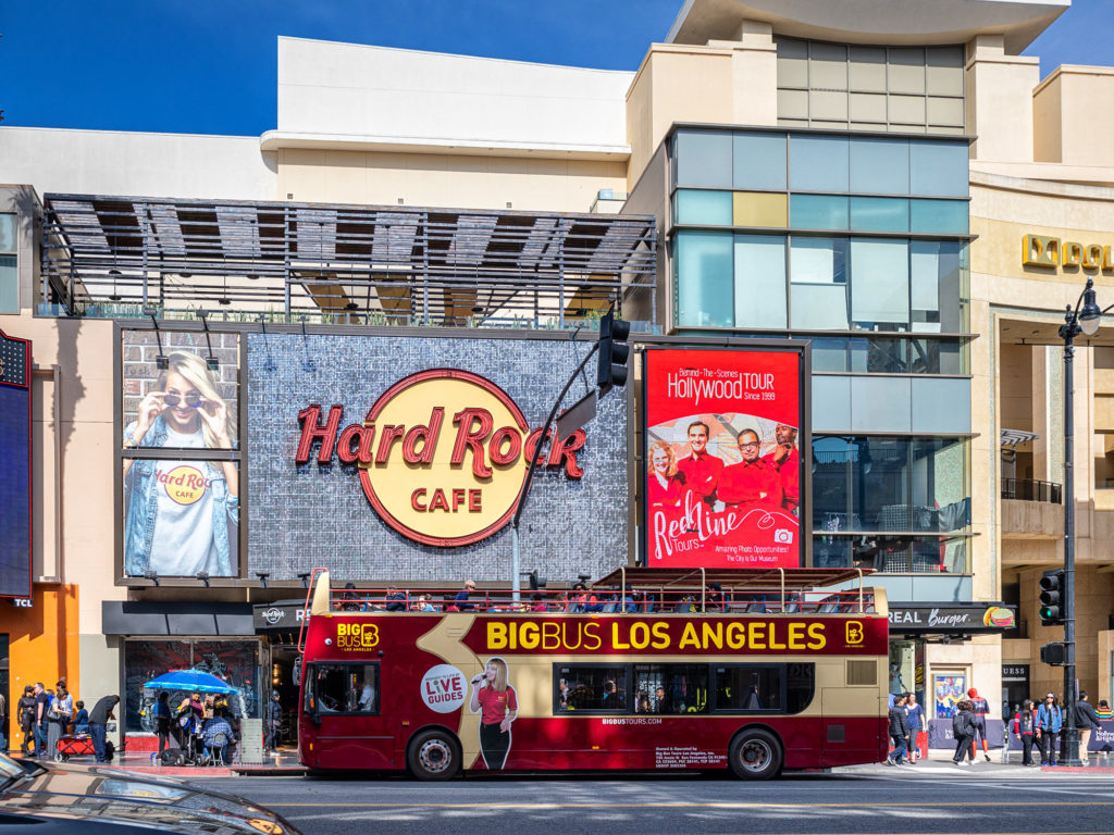 Een hop-on hop-off Big Bus in Los Angeles