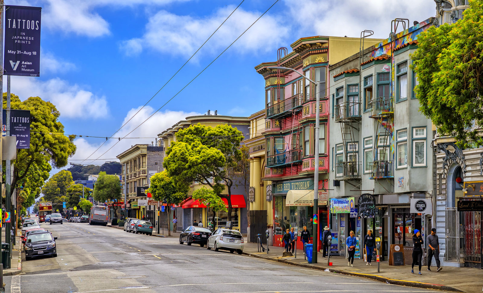 De wijk Haight Ashbury in San Francisco