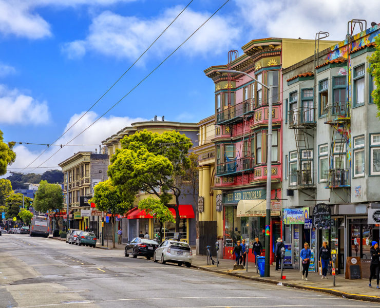 De wijk Haight Ashbury in San Francisco