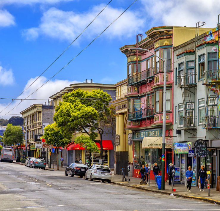 De wijk Haight Ashbury in San Francisco