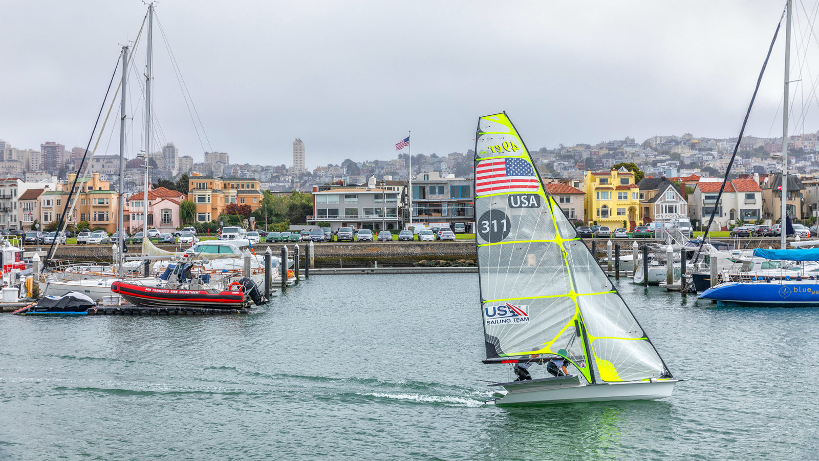 De jachthaven van de wijk Marina in San Francisco