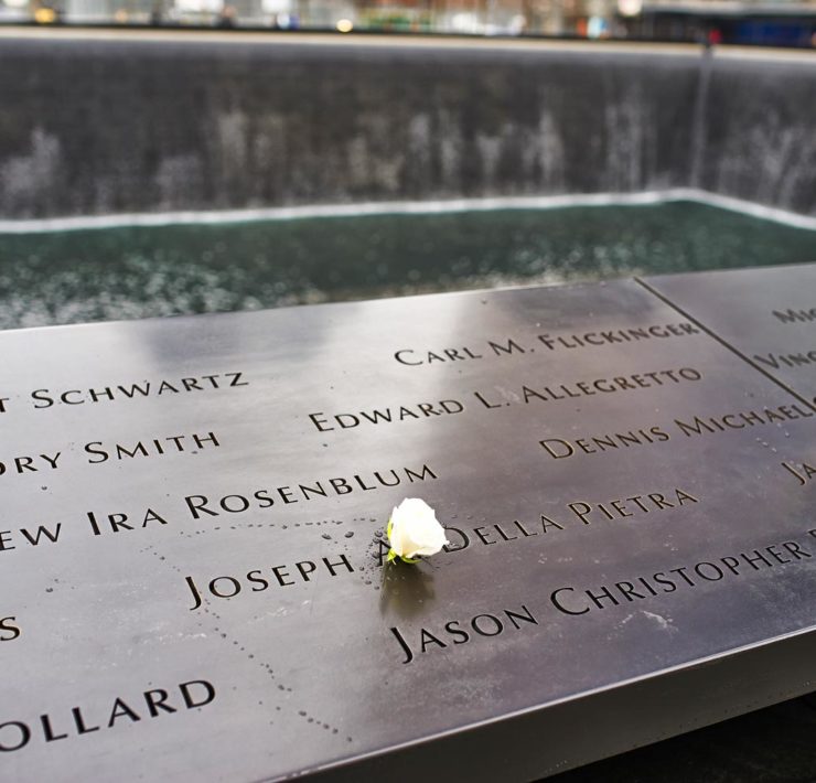 9/11 Memorial Pool op het World Trade Center in New York