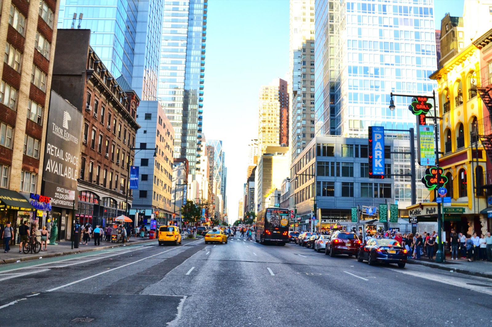 De wijk Hell's Kitchen in Manhattan, New York City