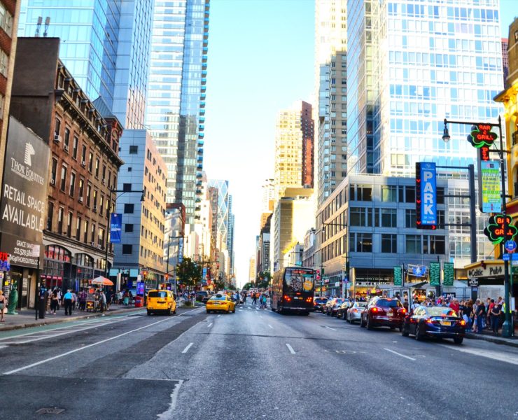 De wijk Hell's Kitchen in Manhattan, New York City