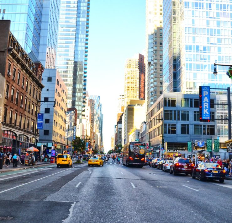 De wijk Hell's Kitchen in Manhattan, New York City