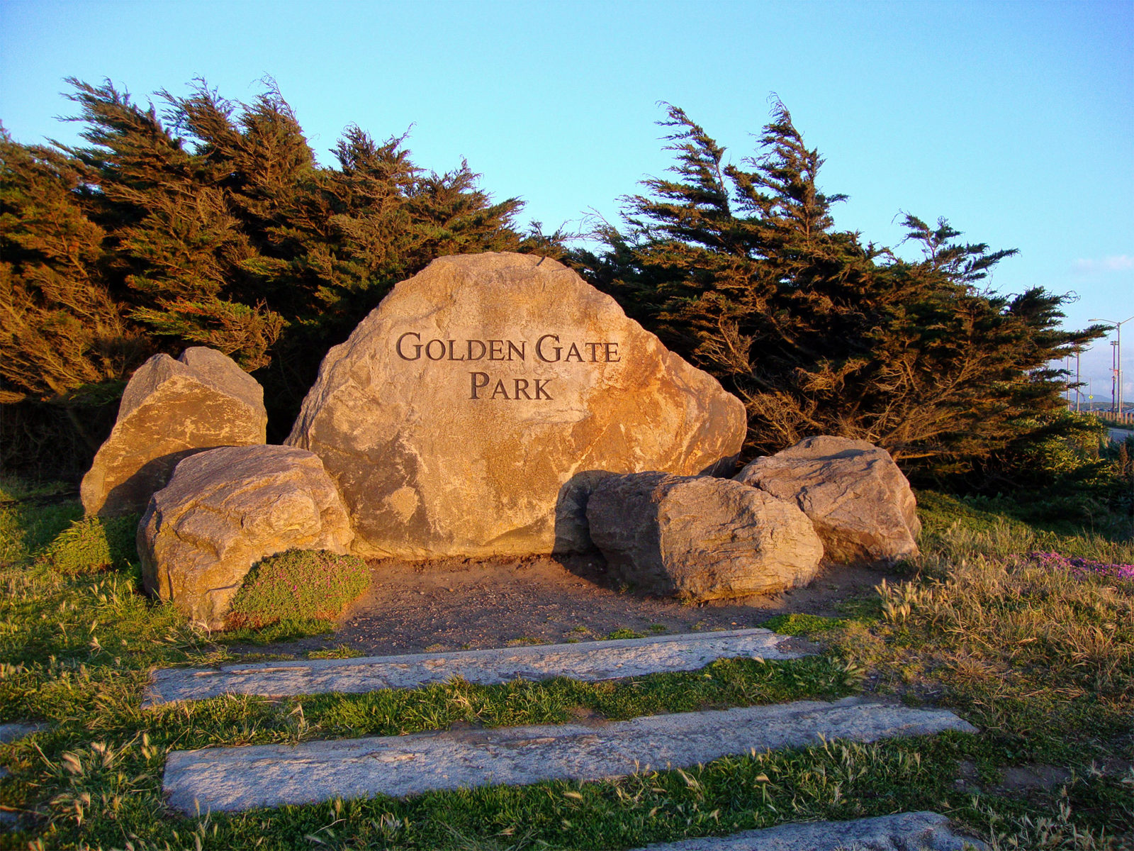 De ingang van Golden Gate Park in San Francisco