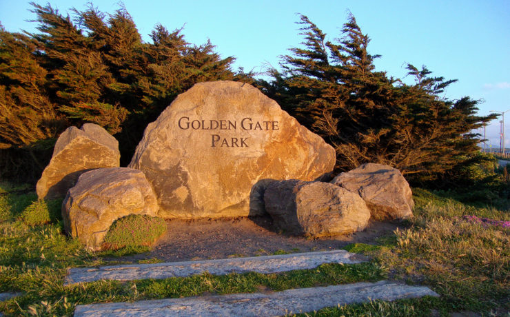 De ingang van Golden Gate Park in San Francisco