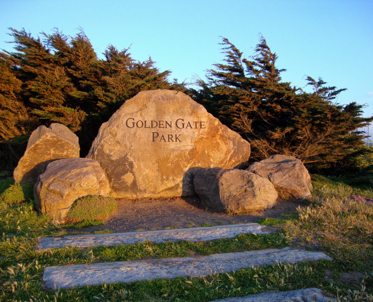 De ingang van Golden Gate Park in San Francisco