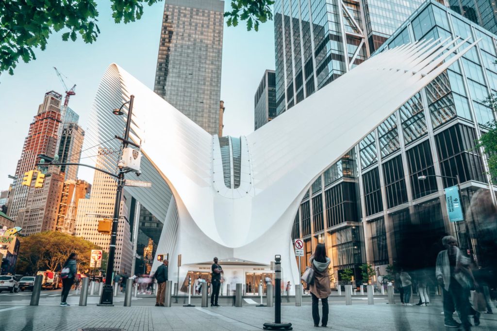 The Oculus op het World Trade Center in het Financial District New York