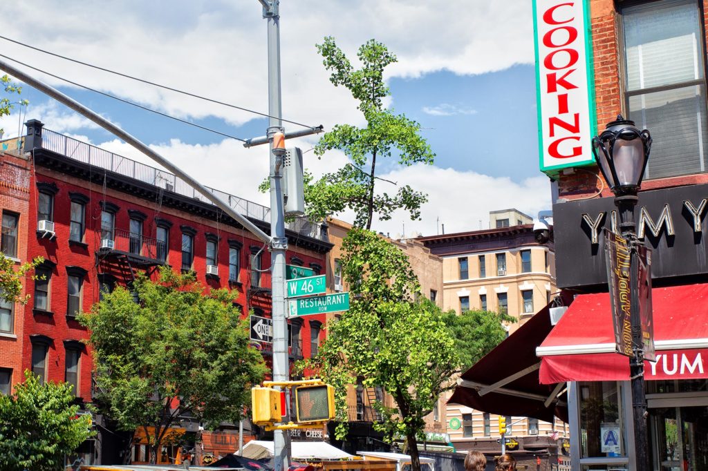 Restaurant Row in Hell's Kitchen, New York City