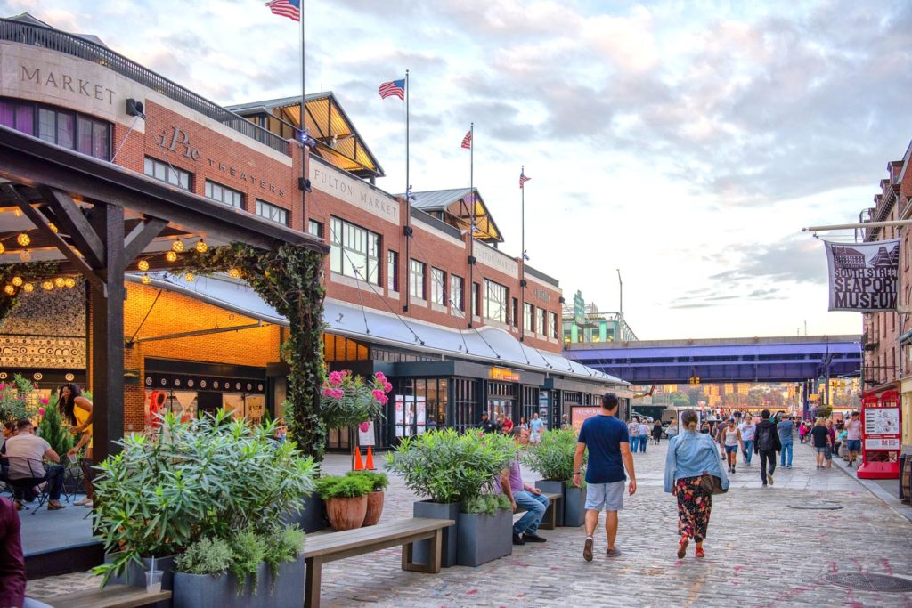 South Street Seaport in Lower Manhattan New York