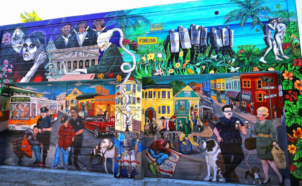 Street Art in Balmy Alley in de Mission San Francisco