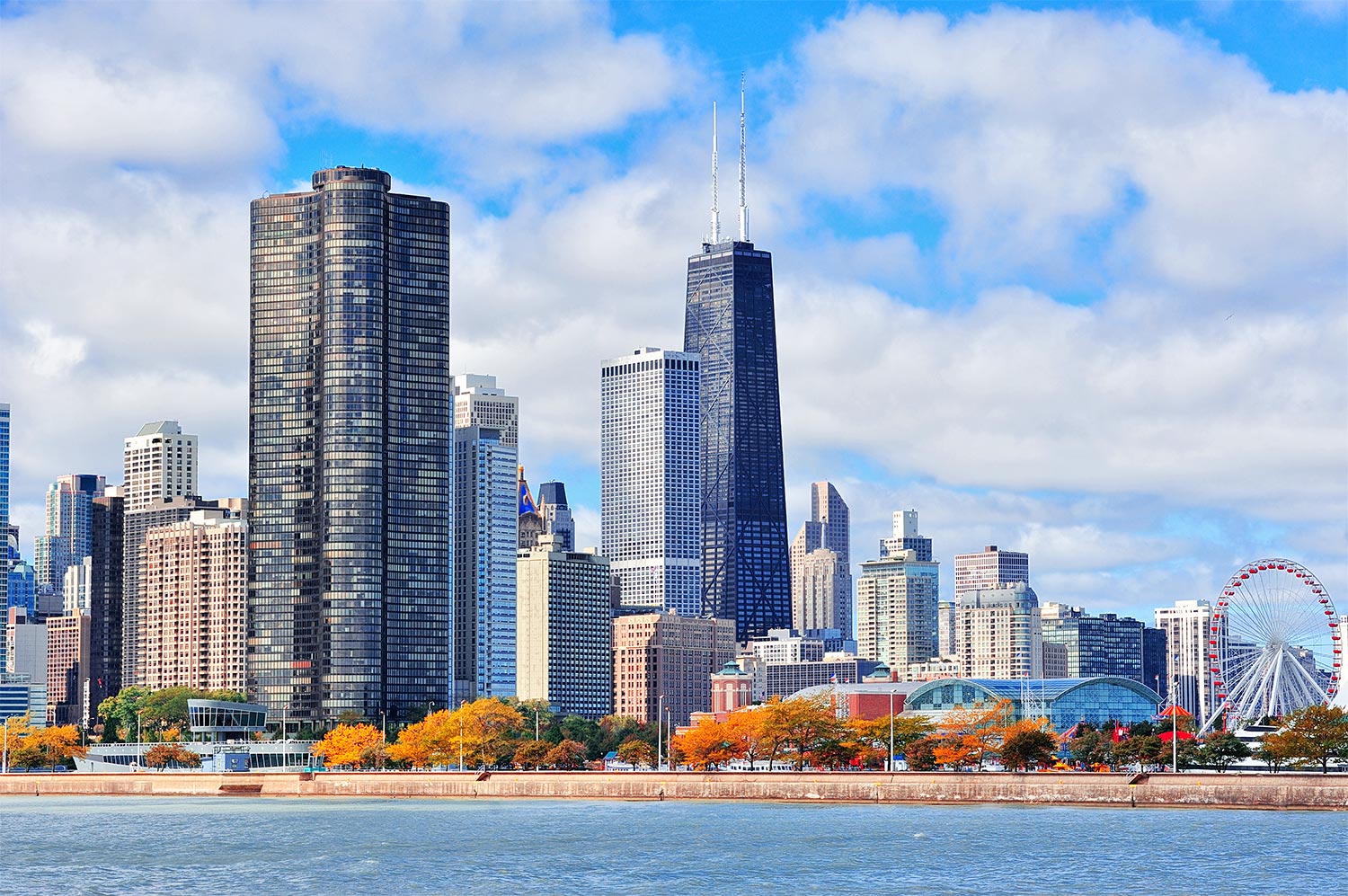 De skyline van Chicago