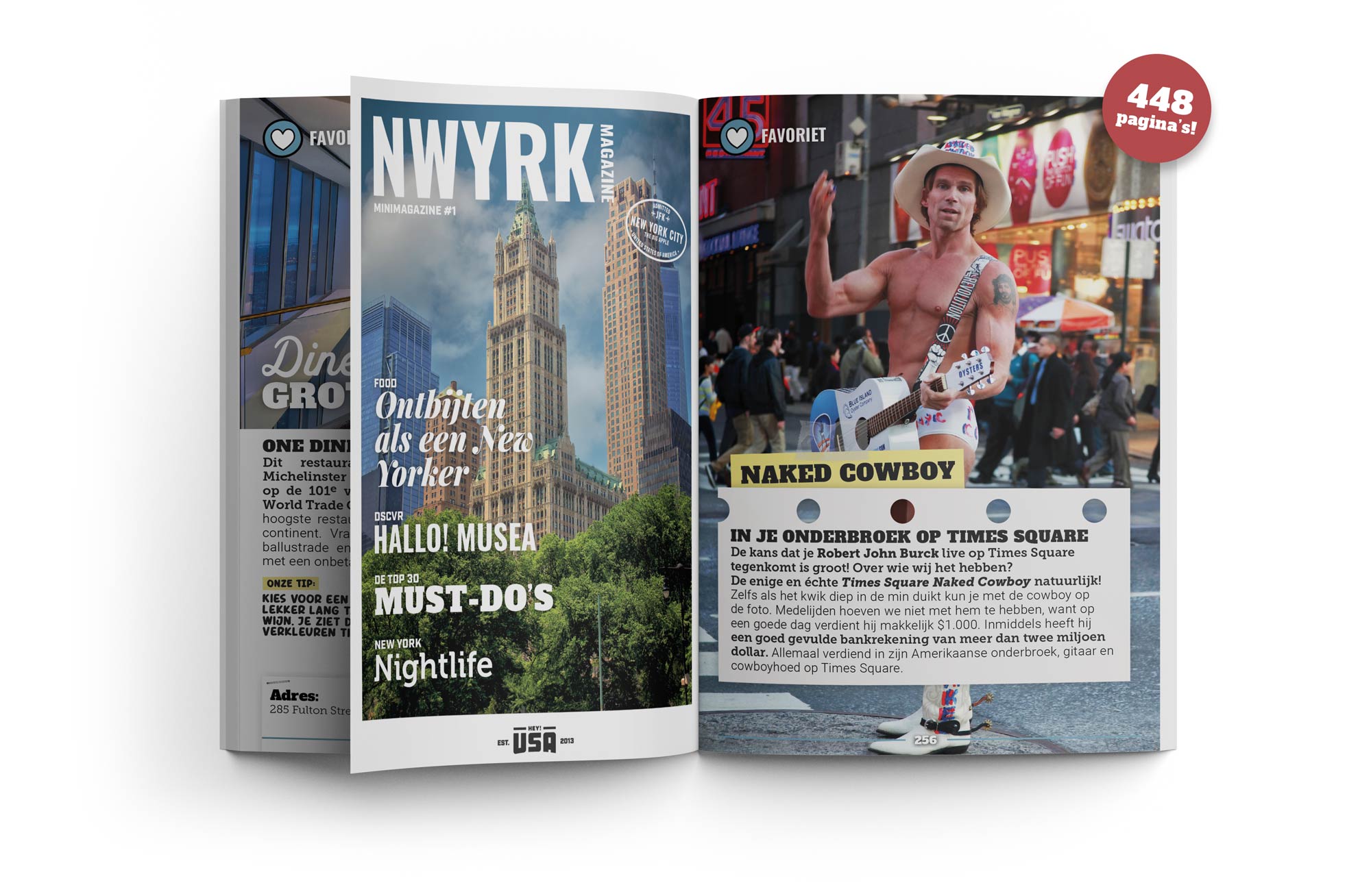 Een voorbeeld uit Hallo! New York, de reisgids over de Big Apple van Hey!USA