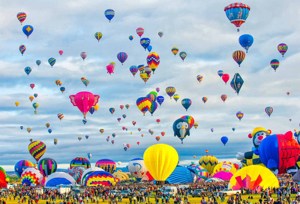 Het jaarlijkse Balloon Fiesta in Albuquerque, New Mexico