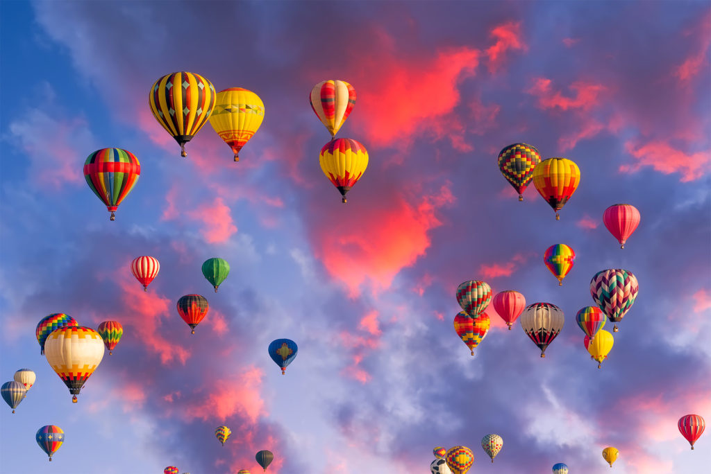 Het jaarlijkse Balloon Fiesta in Albuquerque, New Mexico