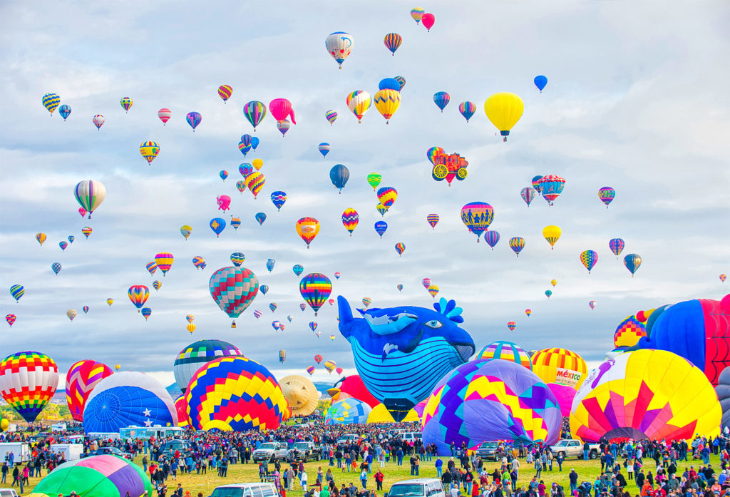 Het jaarlijkse Balloon Fiesta in Albuquerque, New Mexico