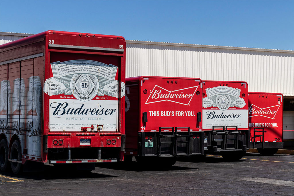 Amerikaanse Budweiser trucks