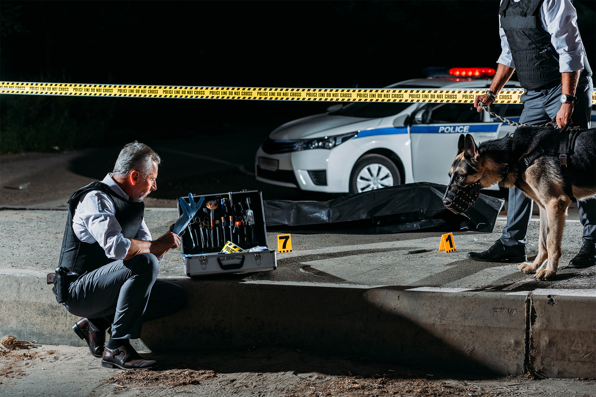 Een 'crime scene' of plaats delict in Amerika