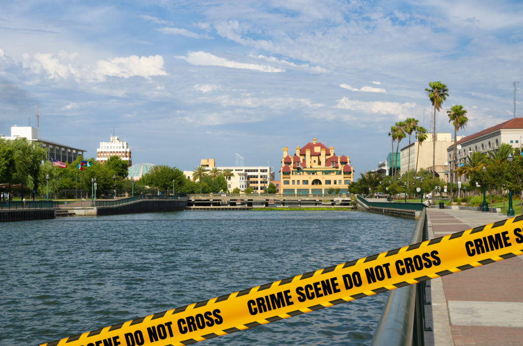 De Amerikaanse stad Stockton in Californië