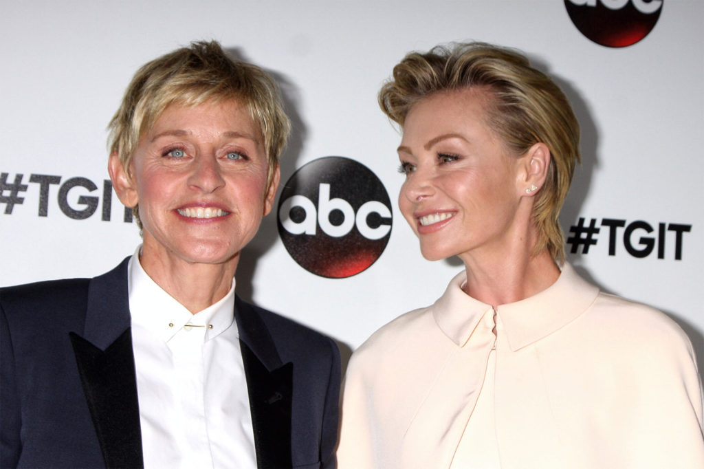 Ellen DeGeneres met haar vrouw Portia de Rossi