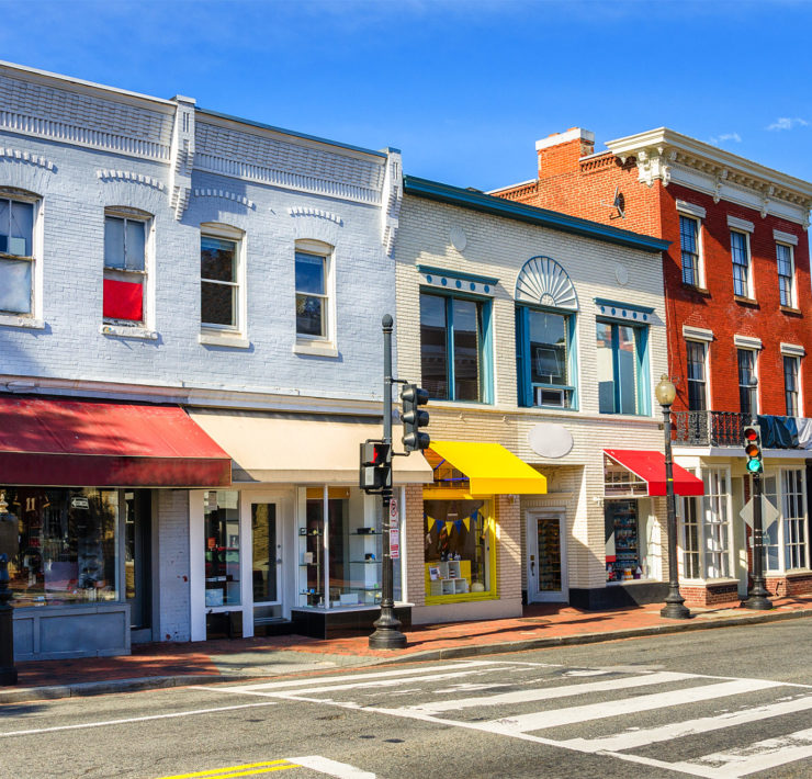 De wijk Georgetown in Washington DC