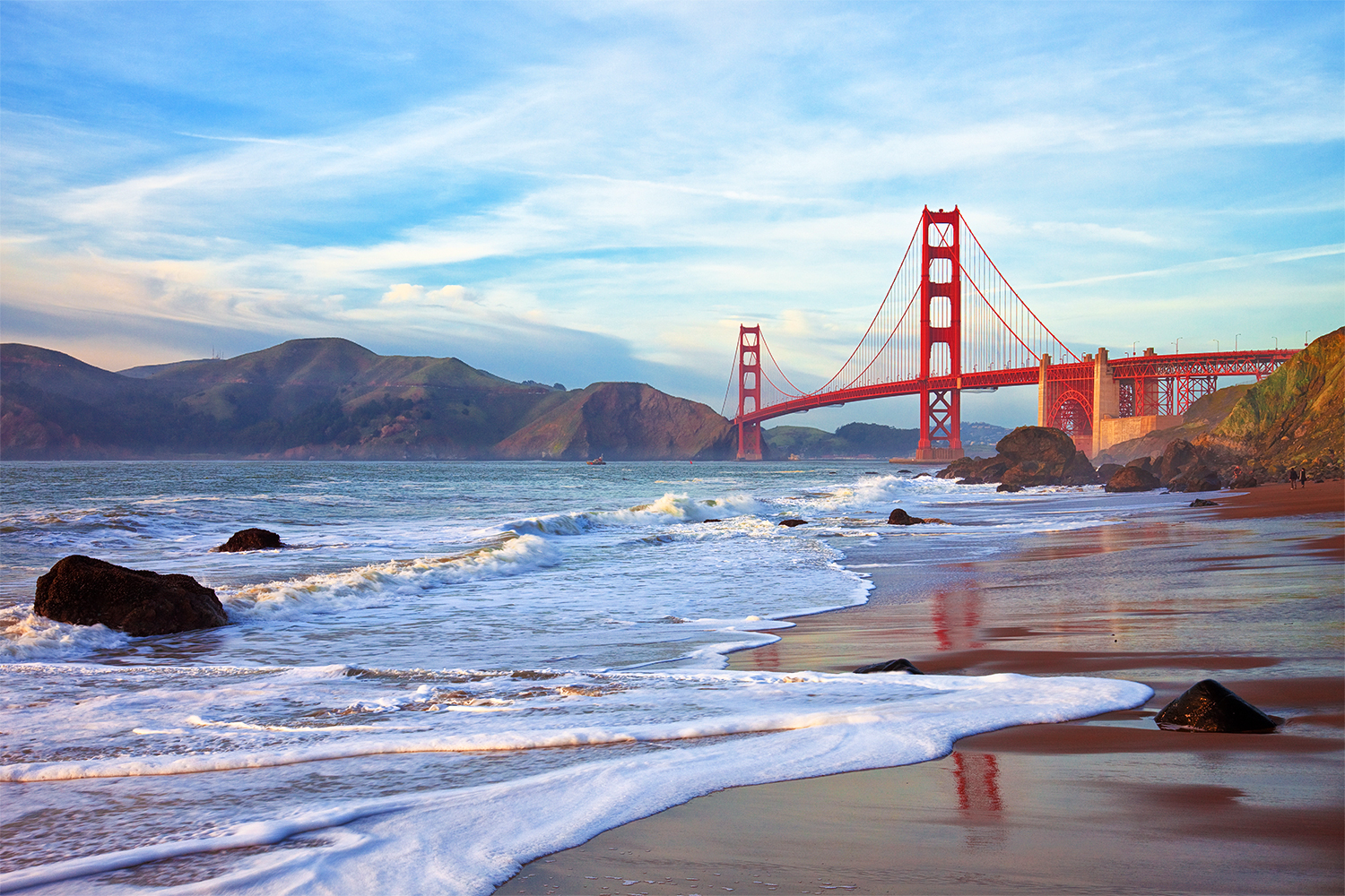 De beroemde Golden Gate Bridge in San Francisco