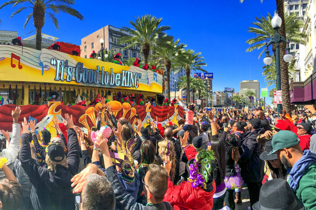 Jaarlijkse Mardi Gras parades in New Orleans
