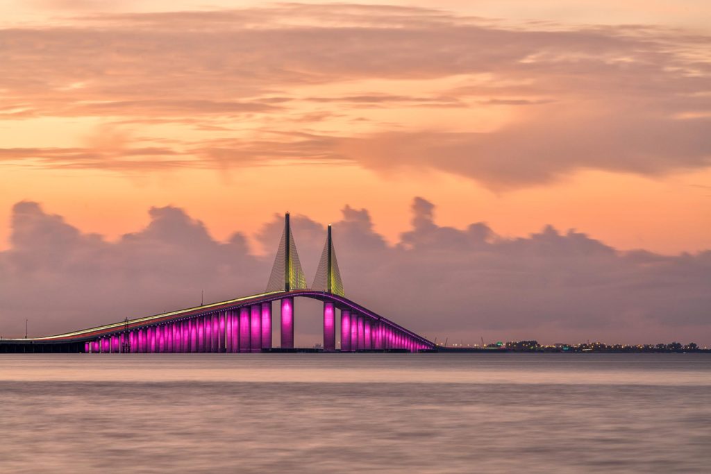 Sunshine Skyway Bridge in Tampa Bay