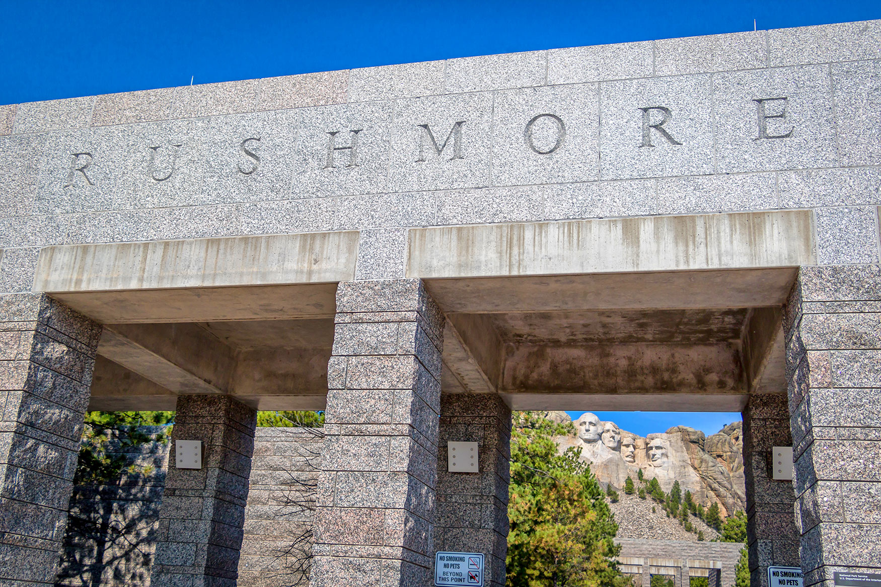 Entree van het Mount Rushmore monument in South Dakota