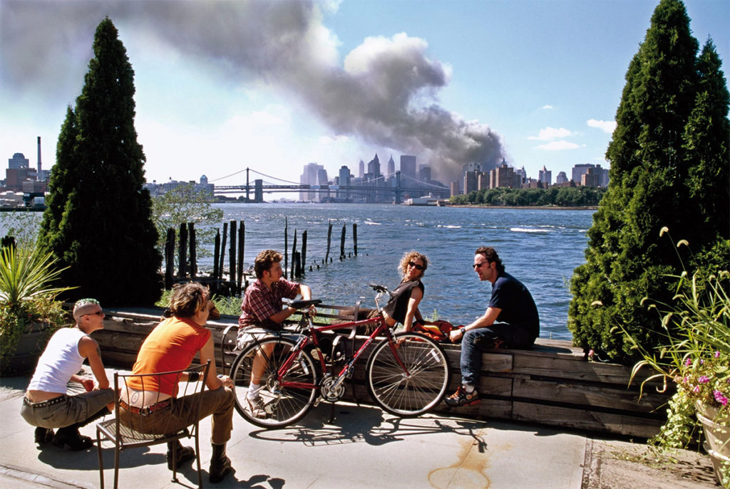 Bizarre foto van 9/11 door fotograaf Hoepker