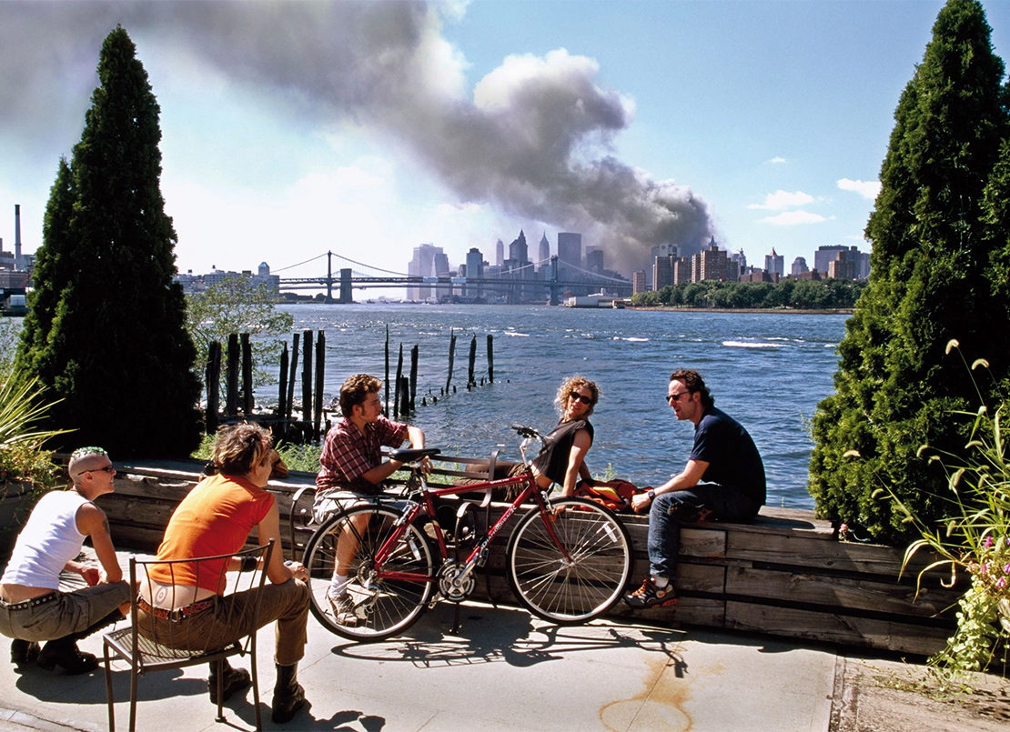 Bizarre foto van 9/11 door fotograaf Hoepker