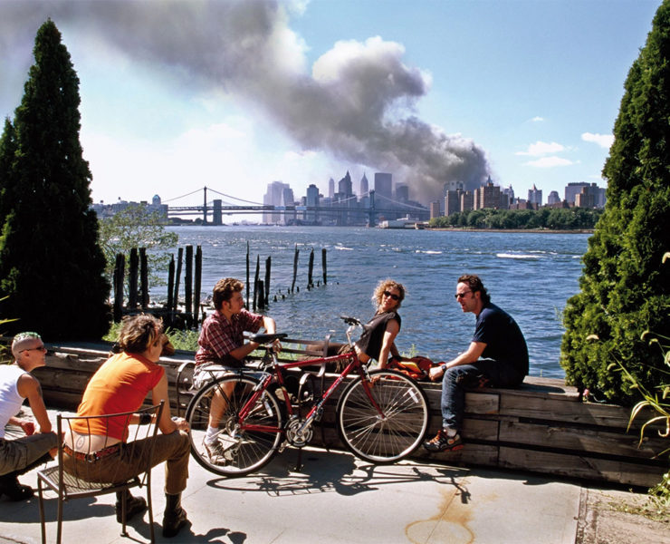 Bizarre foto van 9/11 door fotograaf Hoepker