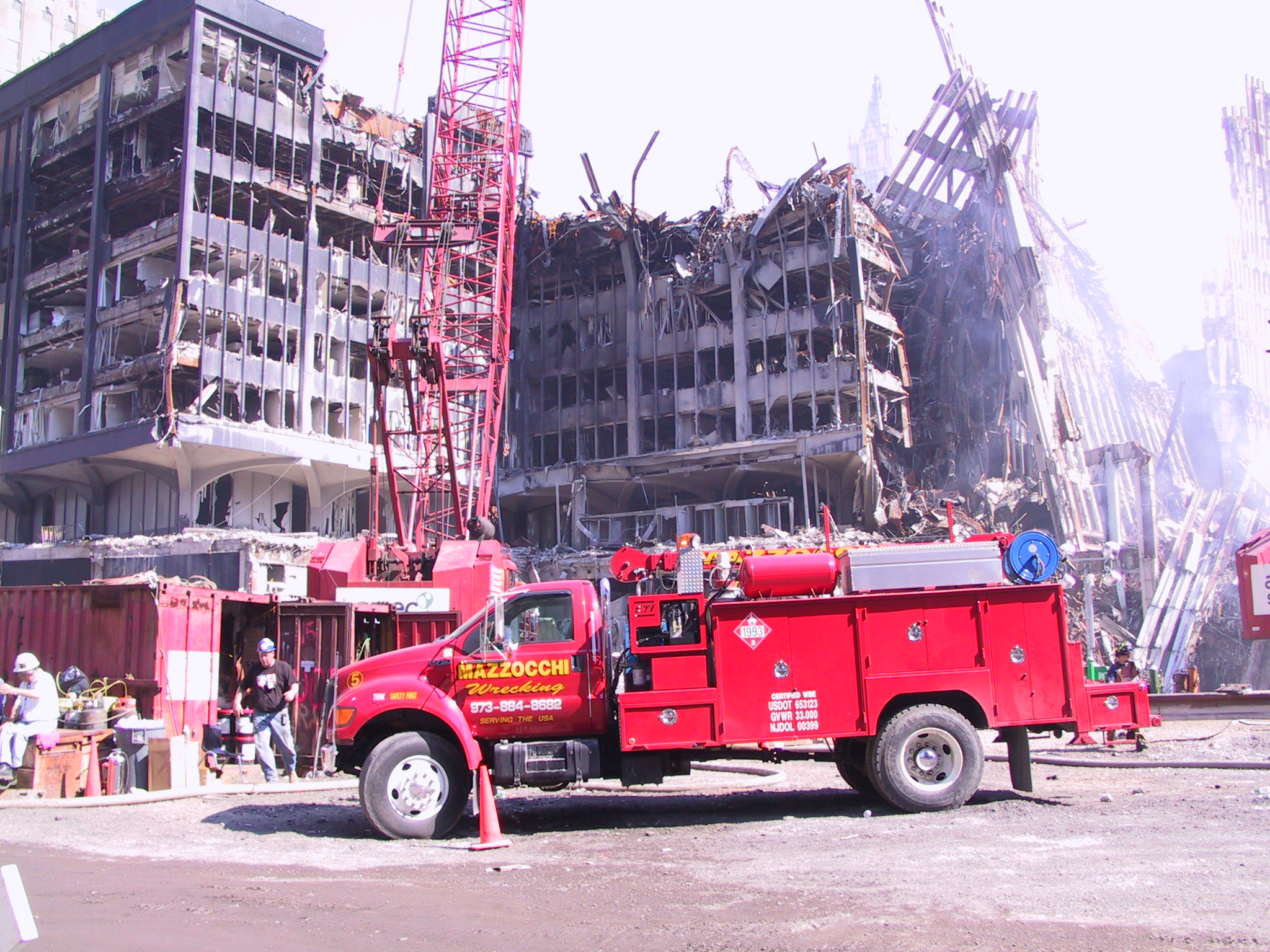 De opruimwerken na de aanslagen van 9/11 op het WTC in New York. Foto's: © John Stewart