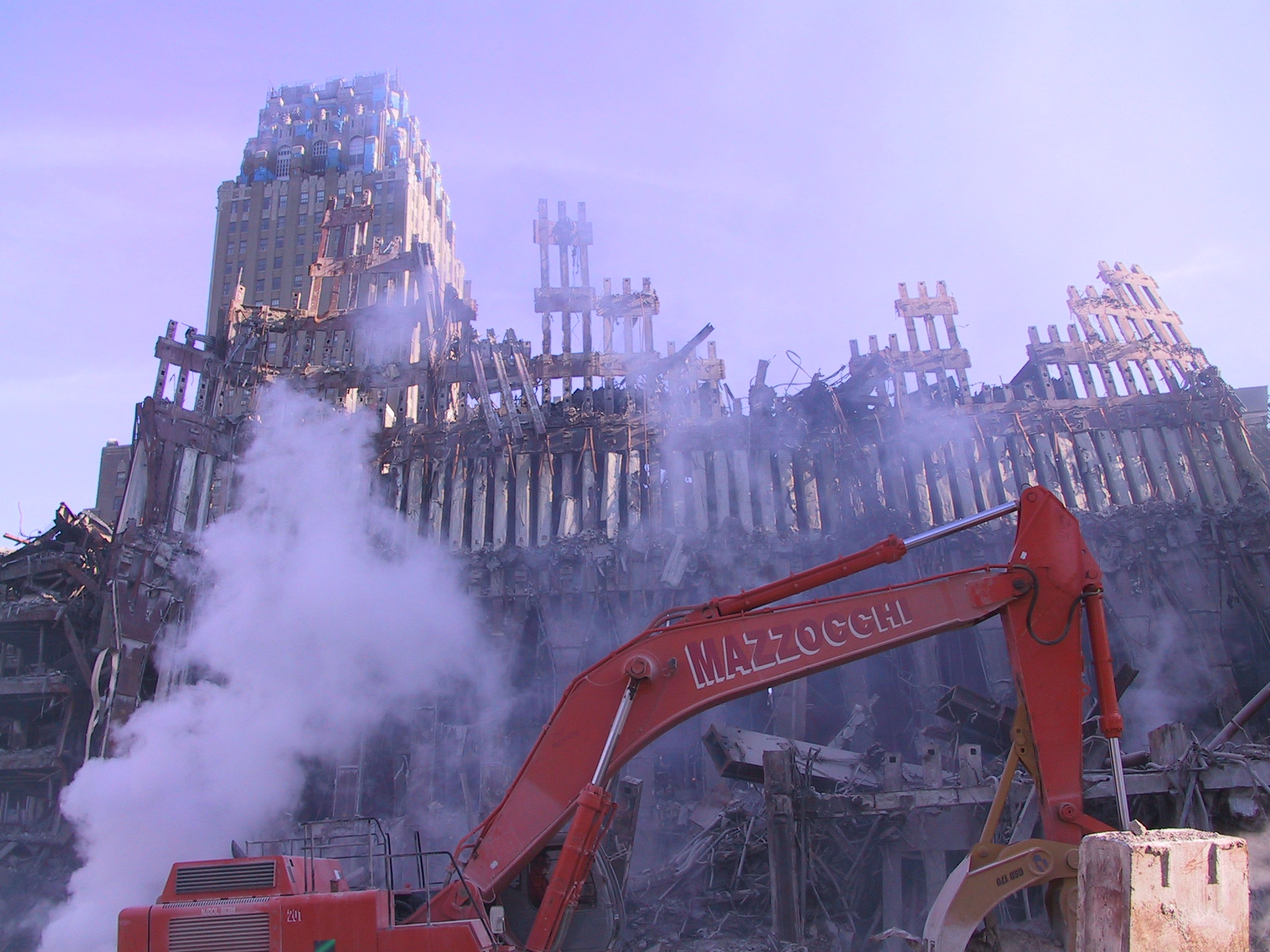 De opruimwerken na de aanslagen van 9/11 op het WTC in New York. Foto's: © John Stewart