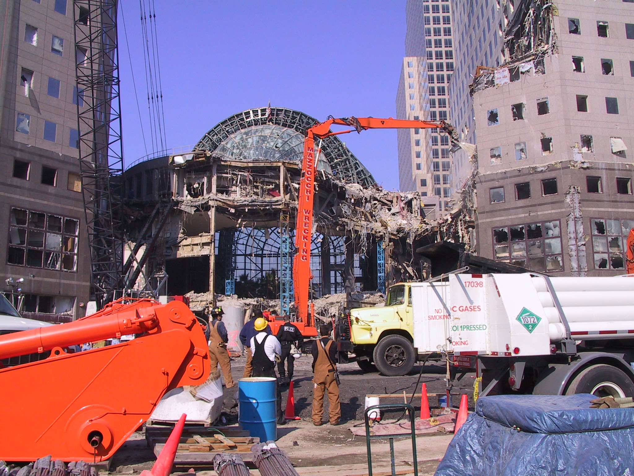 De opruimwerken na de aanslagen van 9/11 op het WTC in New York. Foto's: © John Stewart