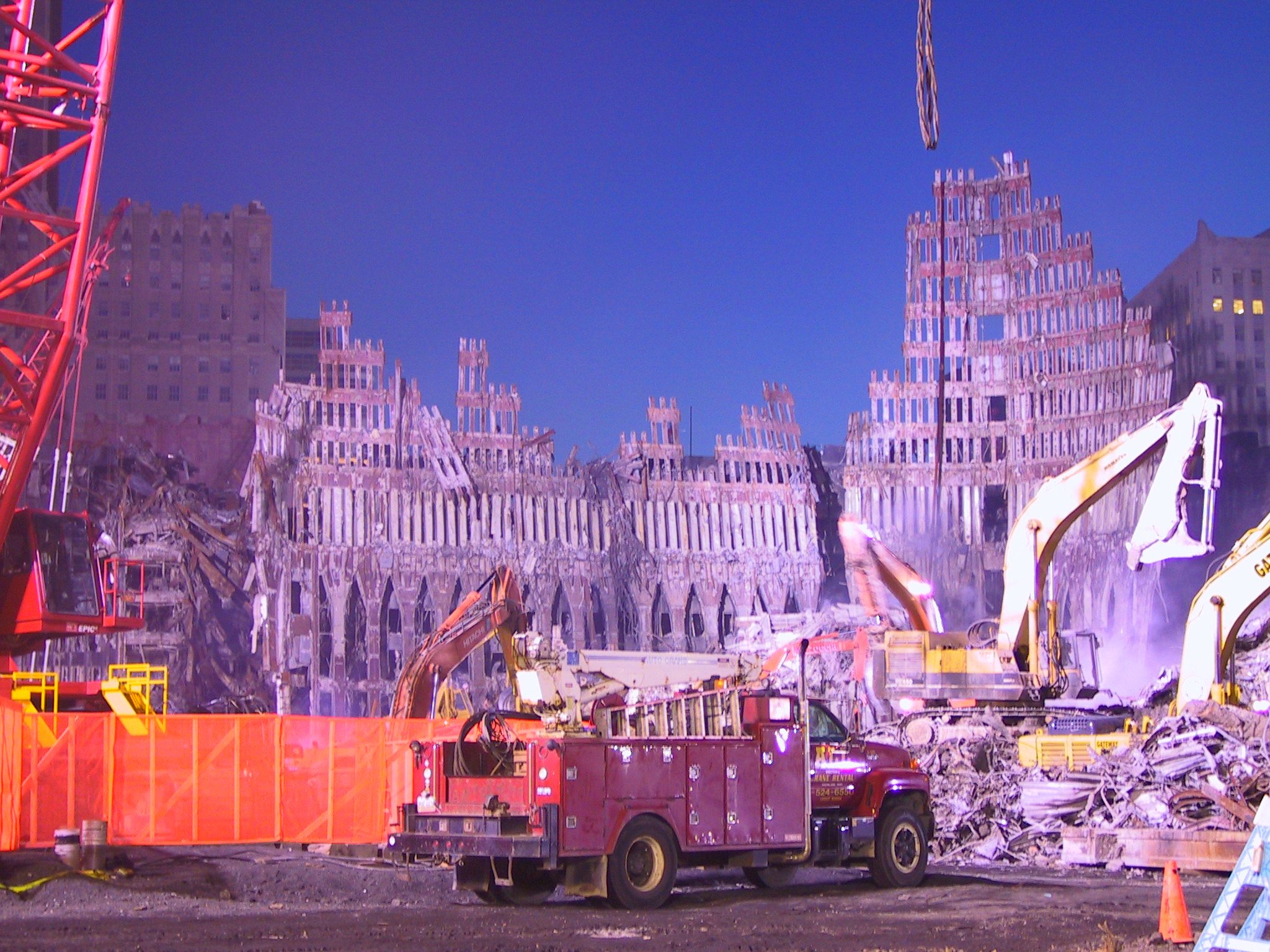 De opruimwerken na de aanslagen van 9/11 op het WTC in New York. Foto's: © John Stewart