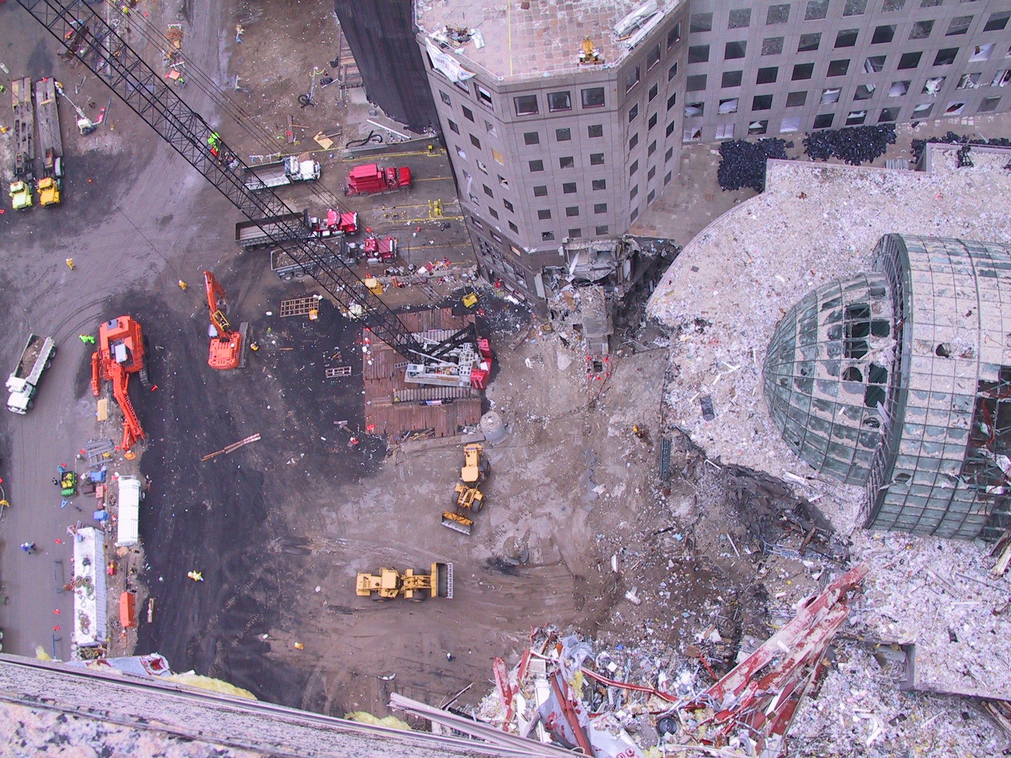 De opruimwerken na de aanslagen van 9/11 op het WTC in New York. Foto's: © John Stewart