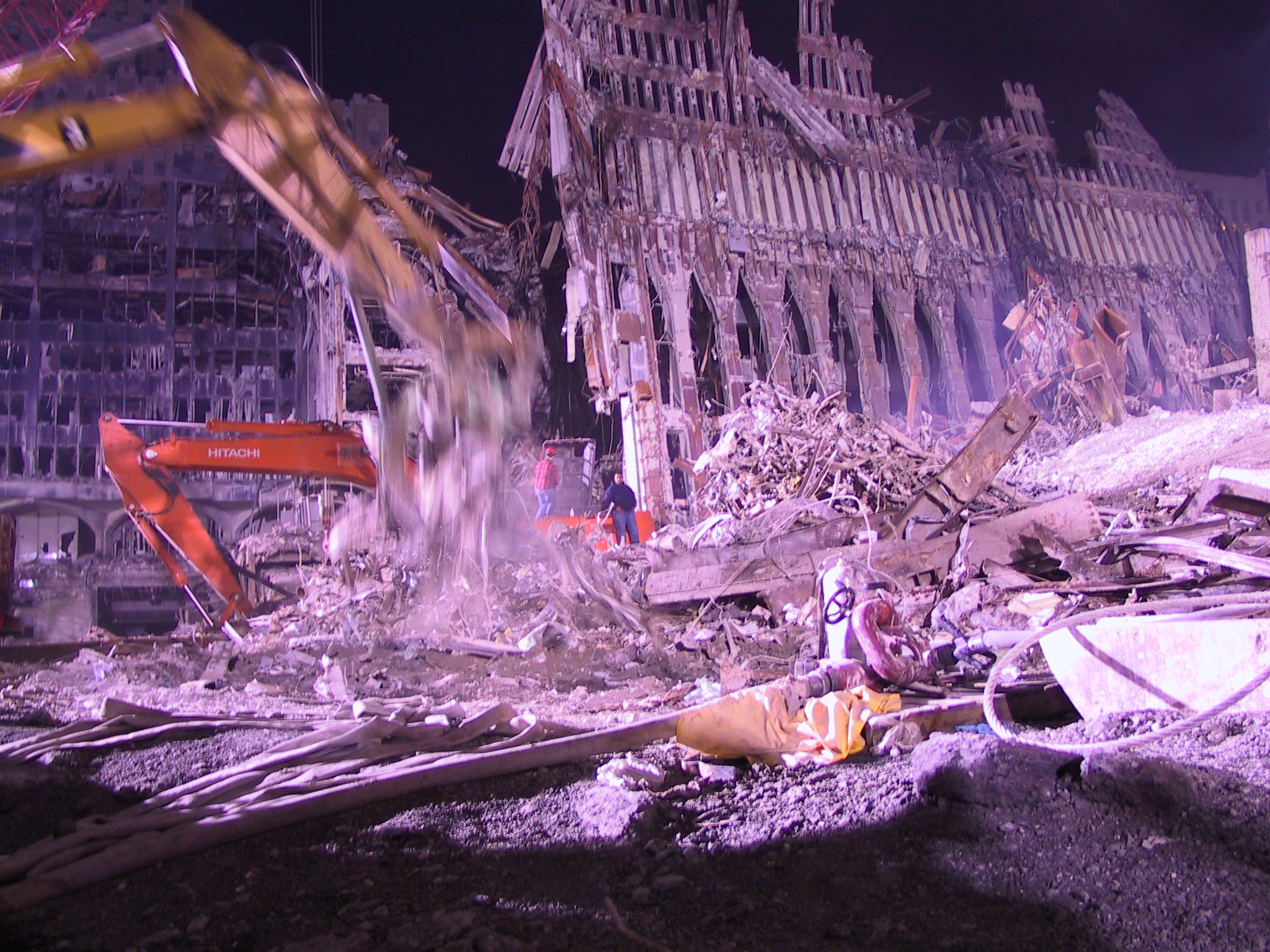 De opruimwerken na de aanslagen van 9/11 op het WTC in New York. Foto's: © John Stewart