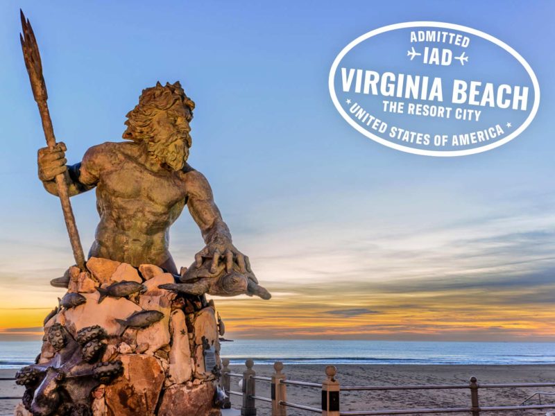 Het beeld van Neptunes in Virginia Beach