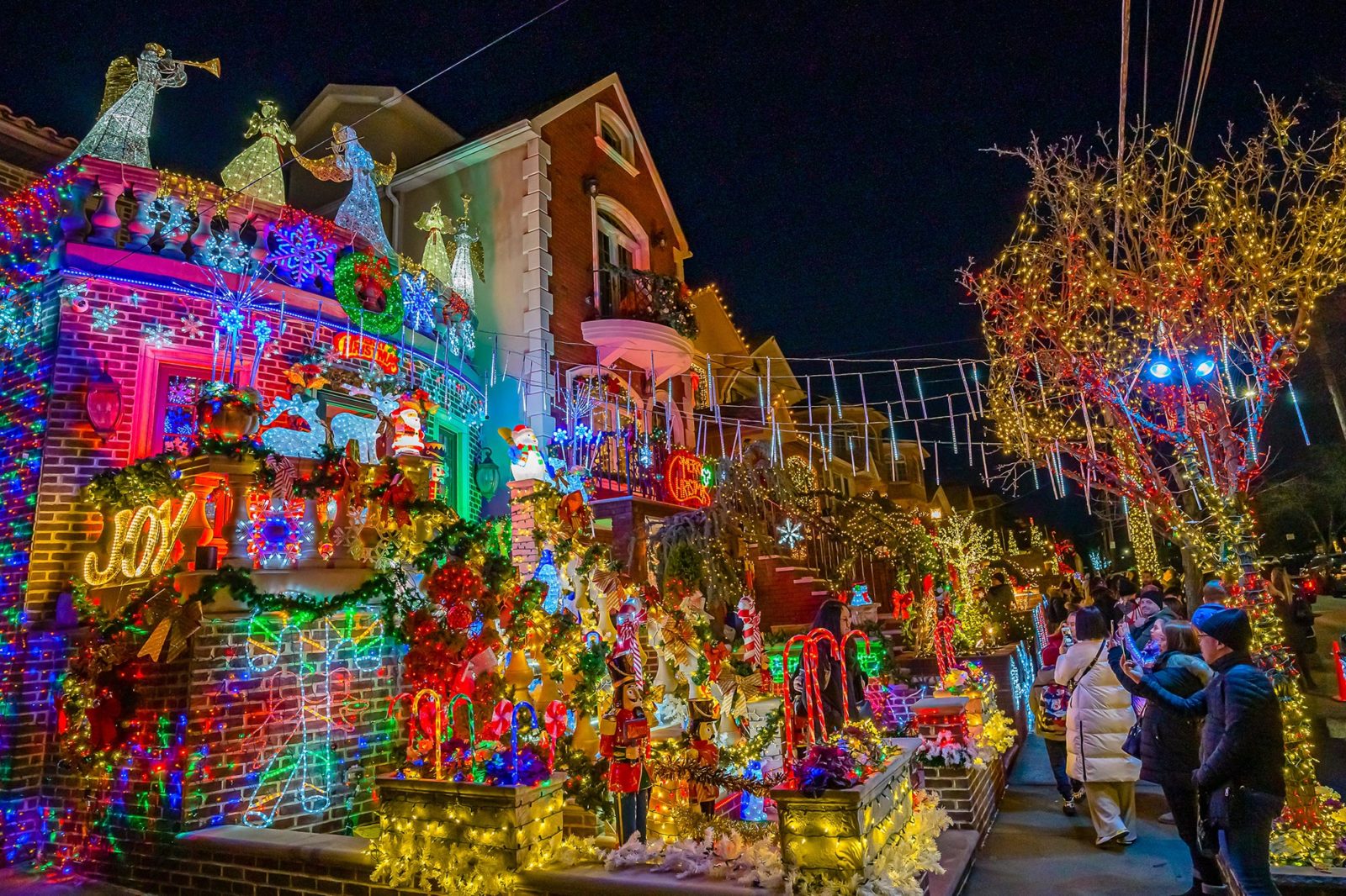 Kerstversieringen Dyker Heights in New York