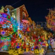 Kerstversieringen Dyker Heights in New York