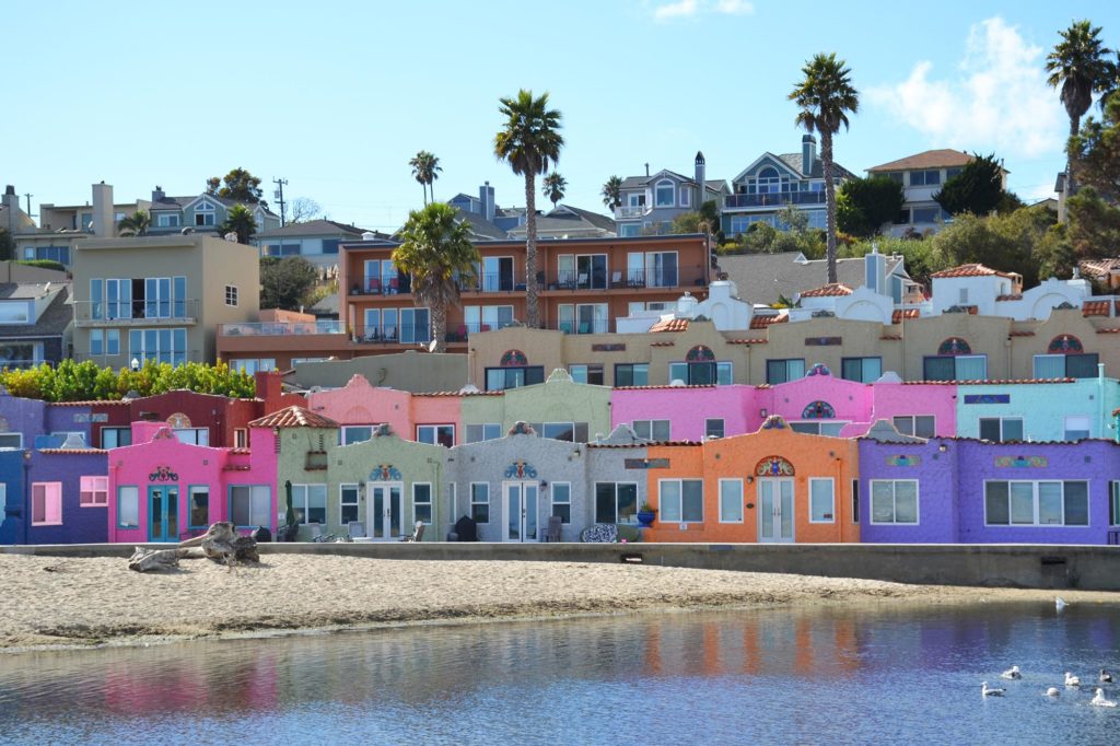 Capitola net buiten Santa Cruz in Californië