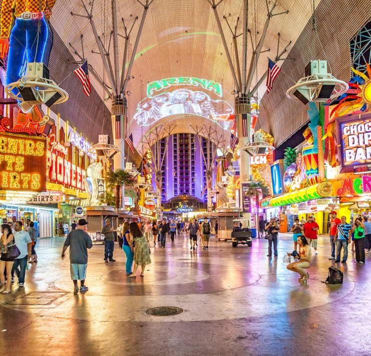 Casino's van Fremont Street in Downtown Las Vegas