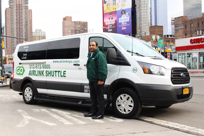 Shuttle van luchthaven New York naar Manhattan