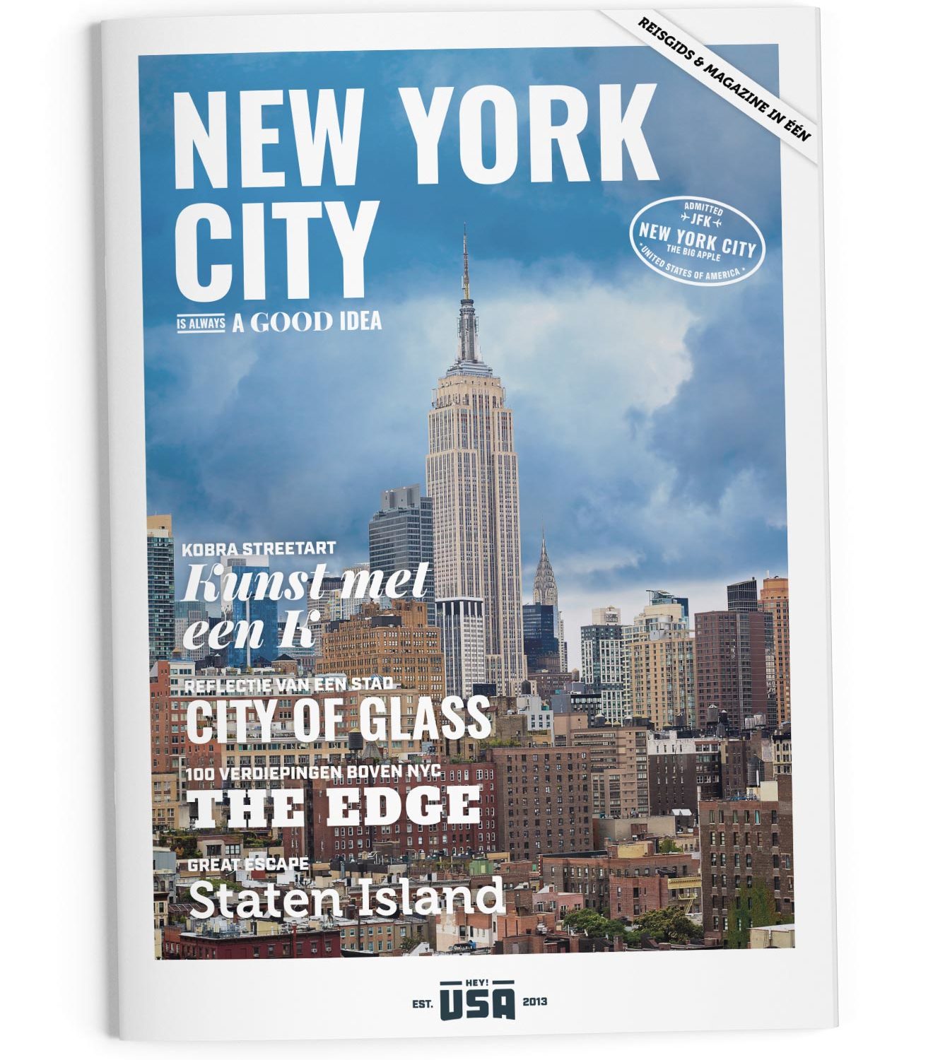 Het New York City magazine van Hey!USA een crossover tussen magazine & reisgids