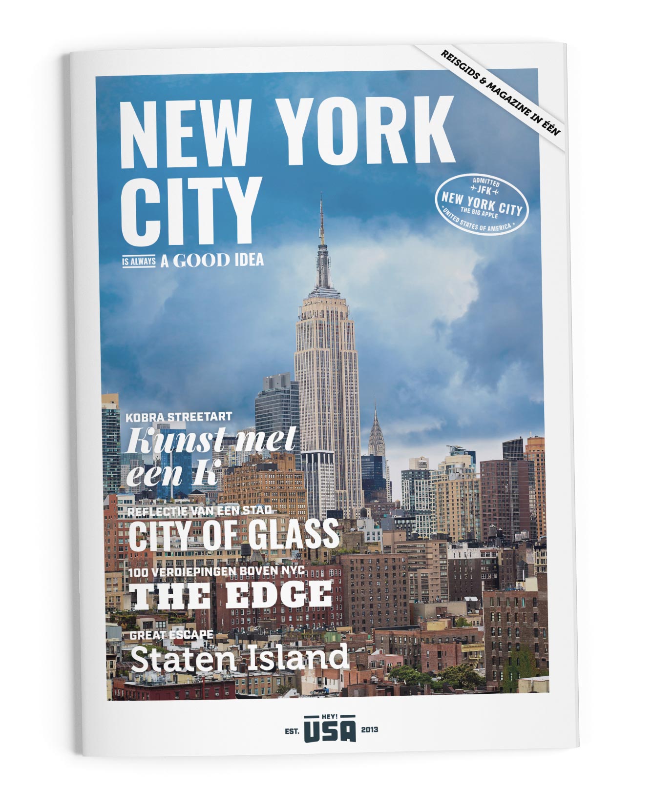 Het New York City magazine van Hey!USA een crossover tussen magazine & reisgids