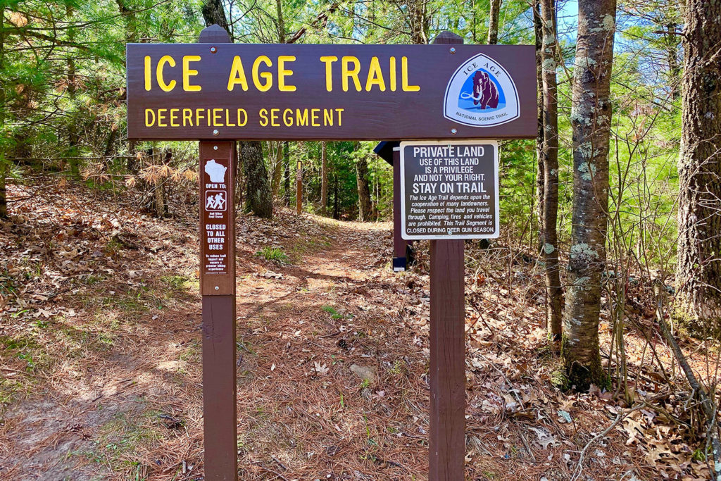 Ice Age Trail -lange afstandswandeling Amerika